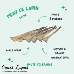Peau de lapin 50cm